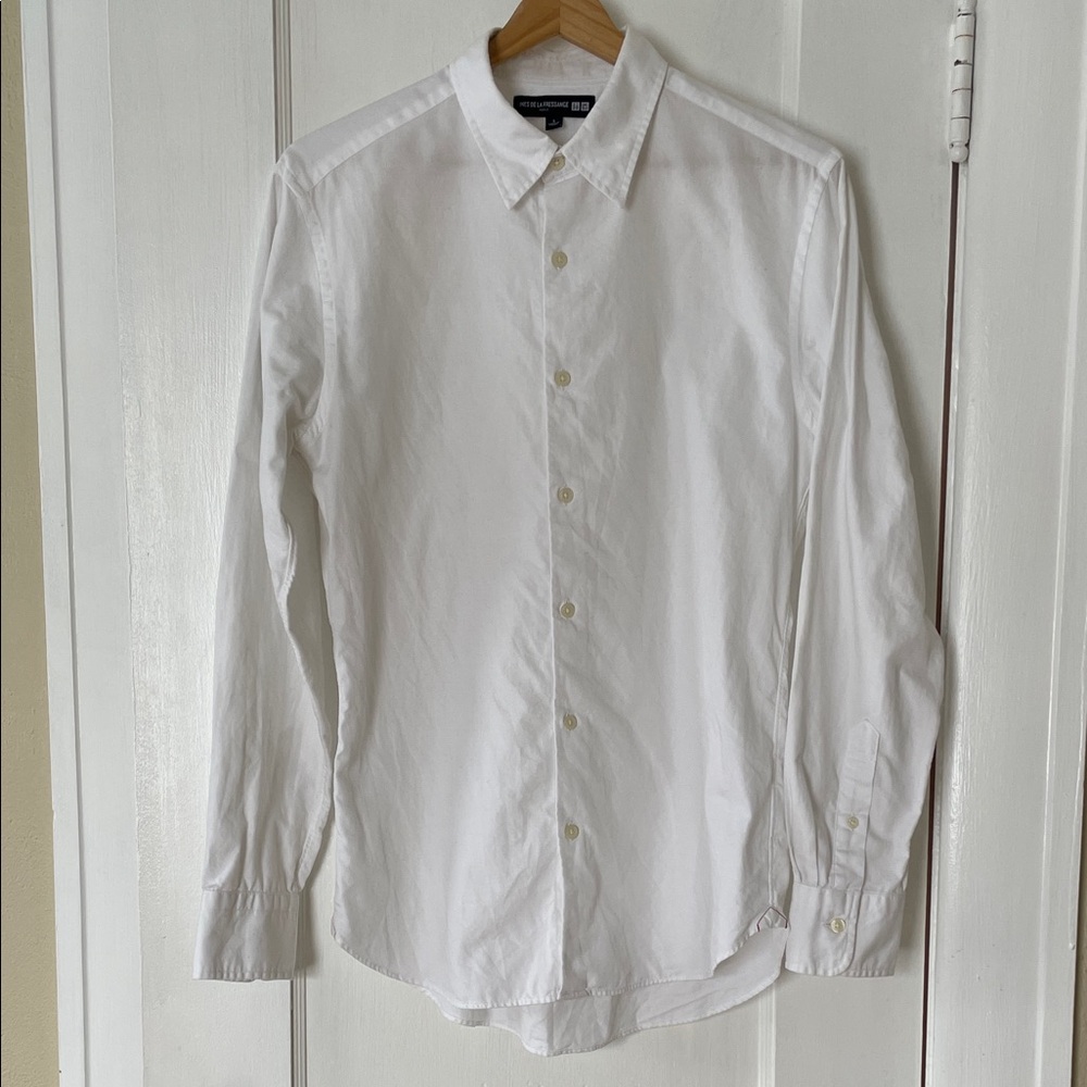 Uniqlo Ines De La Fressange White Men's Dress Shirt